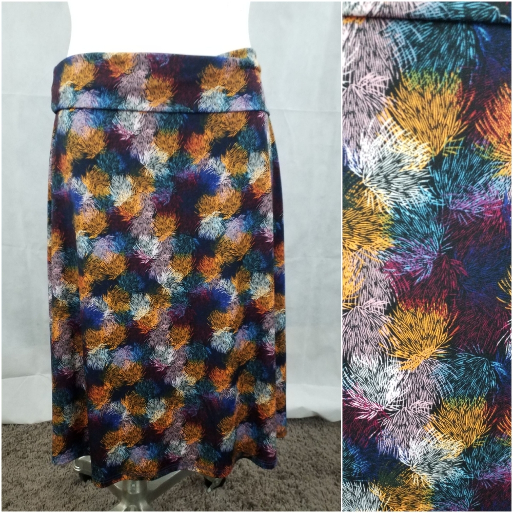 ⭐️4/$20 Lularoe Azure Skirt Multicolored Explosion